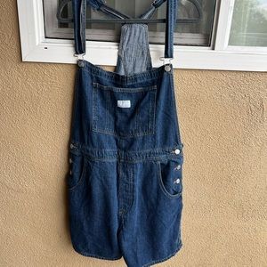 Levi's Blue Jean Shorts Overalls